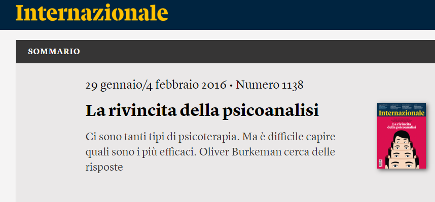 Nella “guerra delle terapie”, la rivincita della psicoanalisi